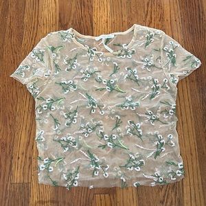 Urban Outfitters mesh floral top